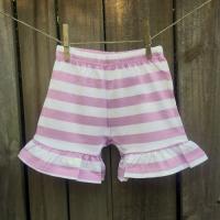 IMPERFECT Girl's Striped Ruffle Shorts