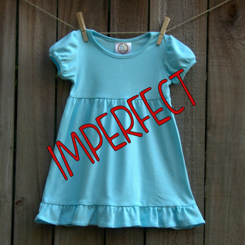 IMPERFECT Blank Short Sleeve Empire Waist Ruffle Dress