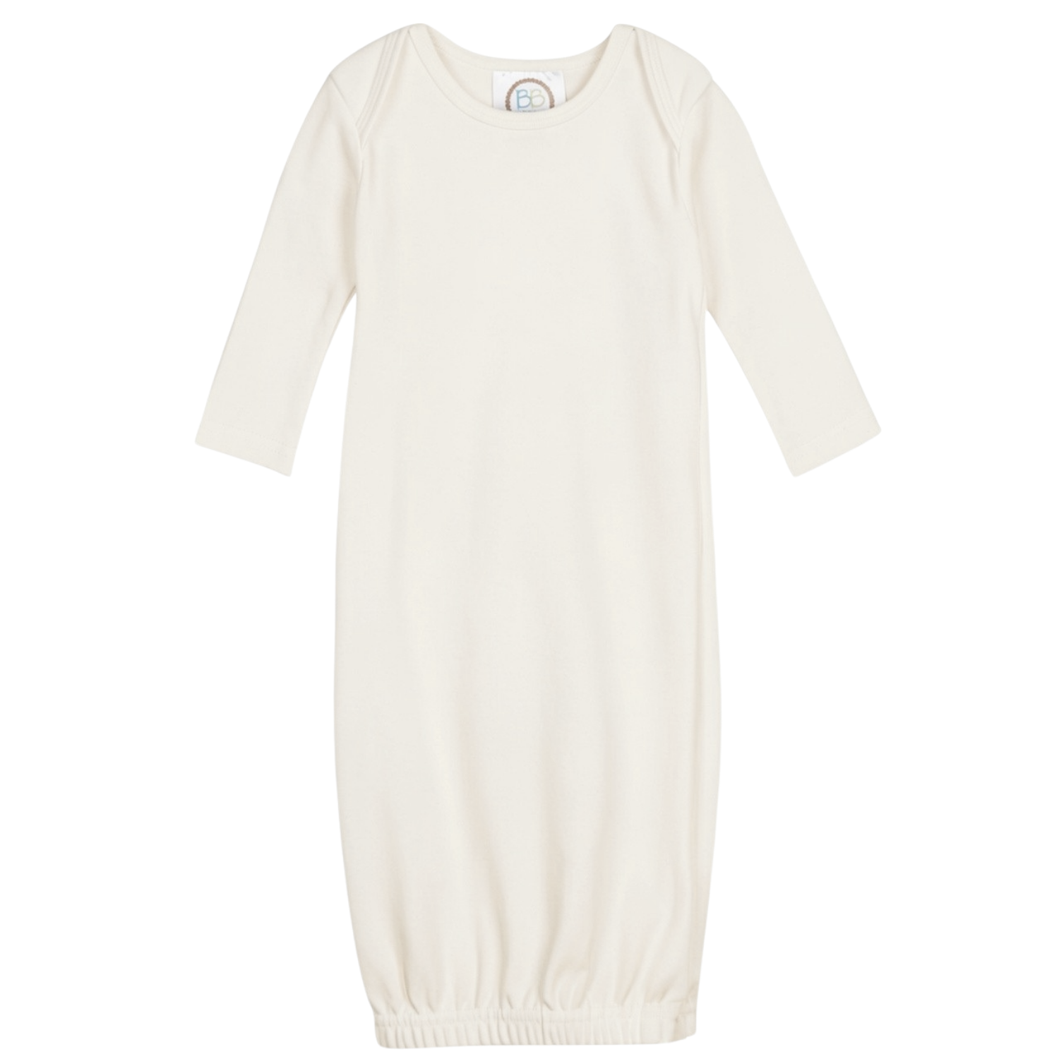 Blank Unisex Long Sleeve Infant Gown with Hidden Zipper