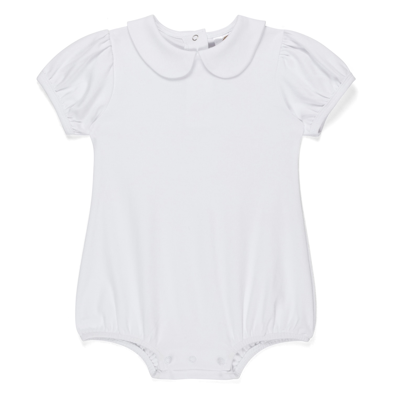 Blank Girl's Short Puff Sleeved Peter Pan Bubble