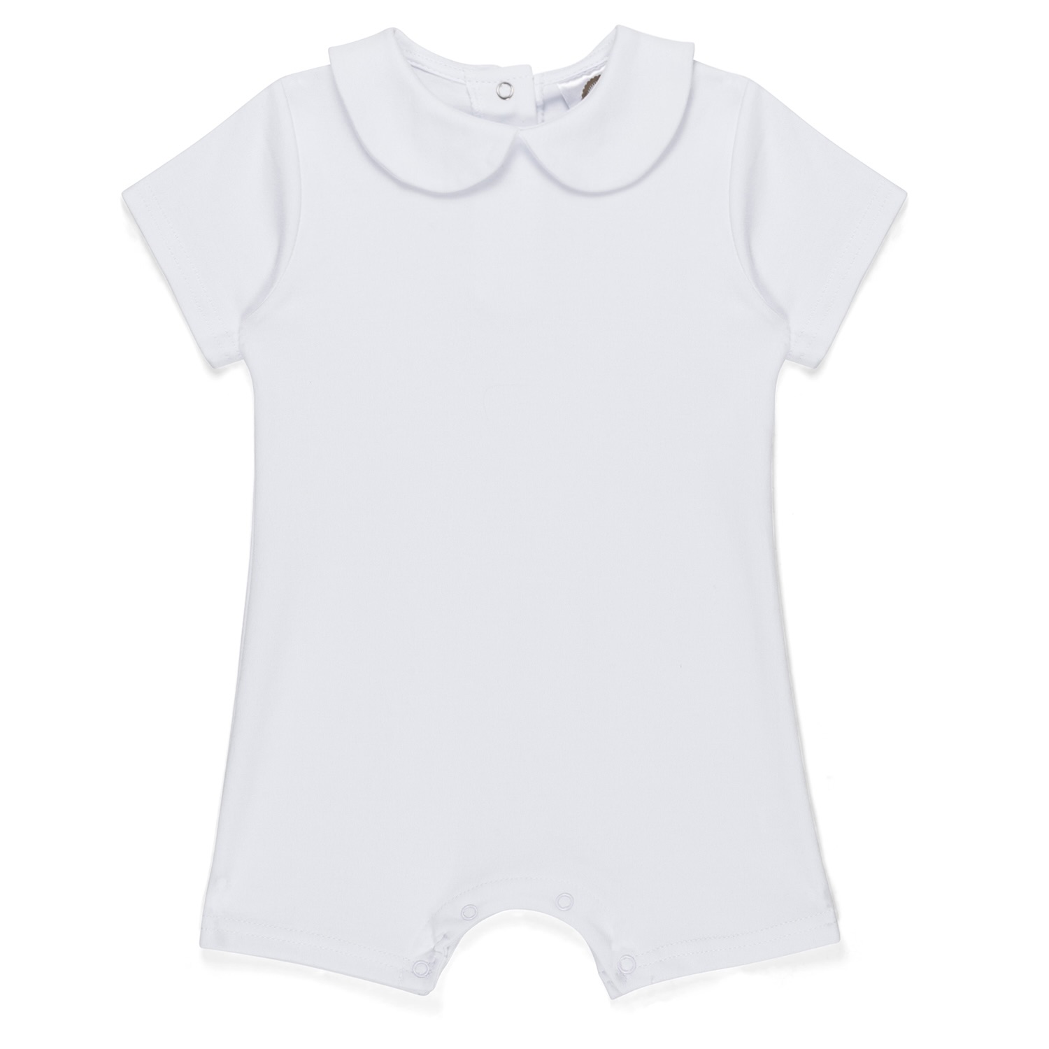 Blank Boy's Short Sleeved Peter Pan Romper