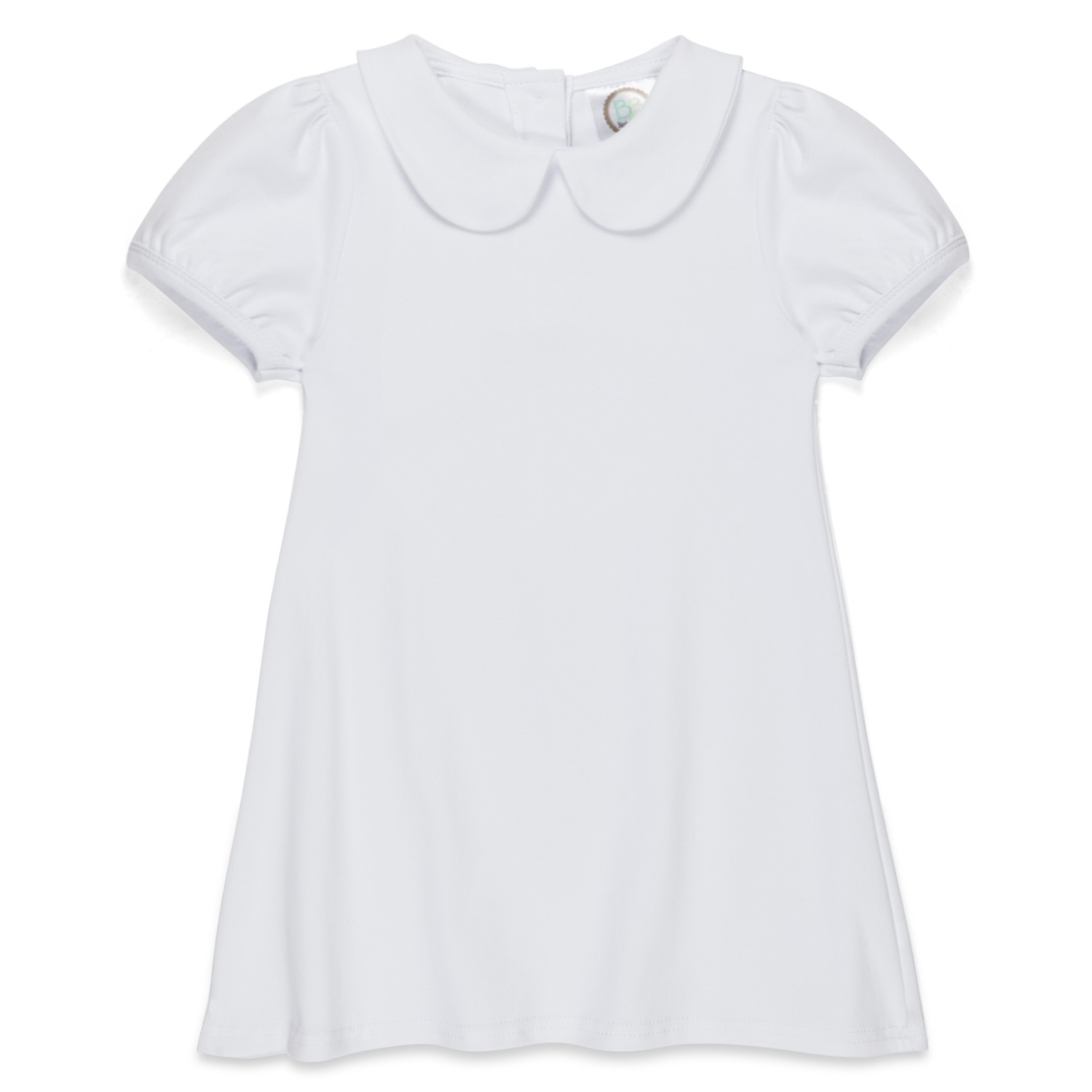 Blank Girl's Short Sleeve Peter Pan Dress