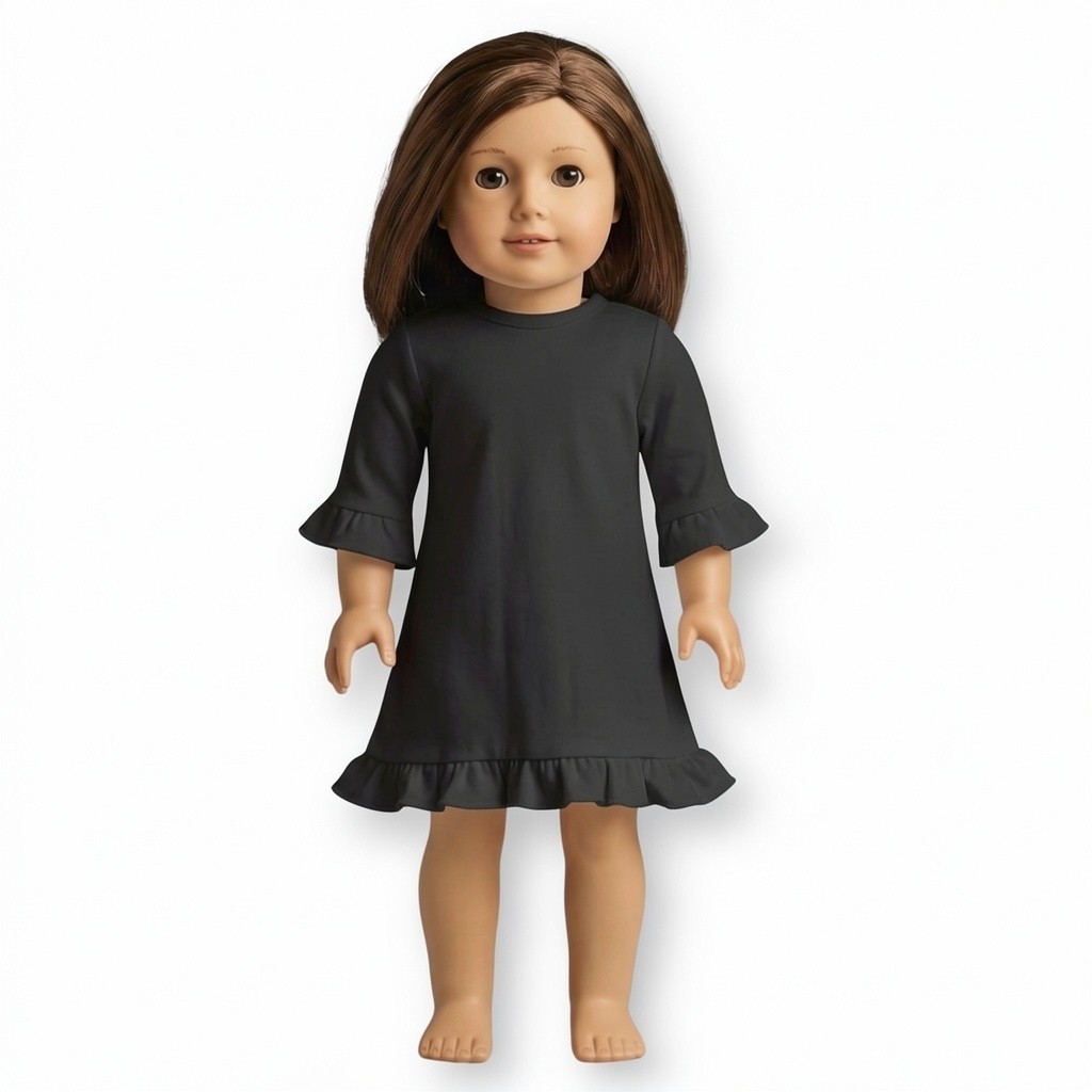 18 doll dress Blank inch Long Sleeve Ruffle mid length Material:Downloadable US letter file Guess Red Bodycon Dress Prairie dress pattern SB0060 ~ Fleur Blanc