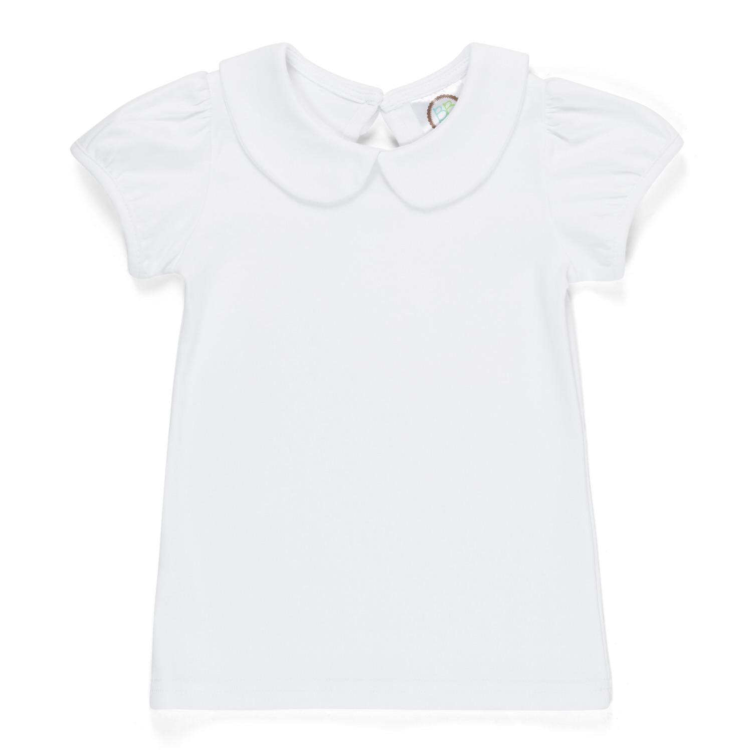 Blank Girl's Short Sleeve Peter Pan Collar Tee