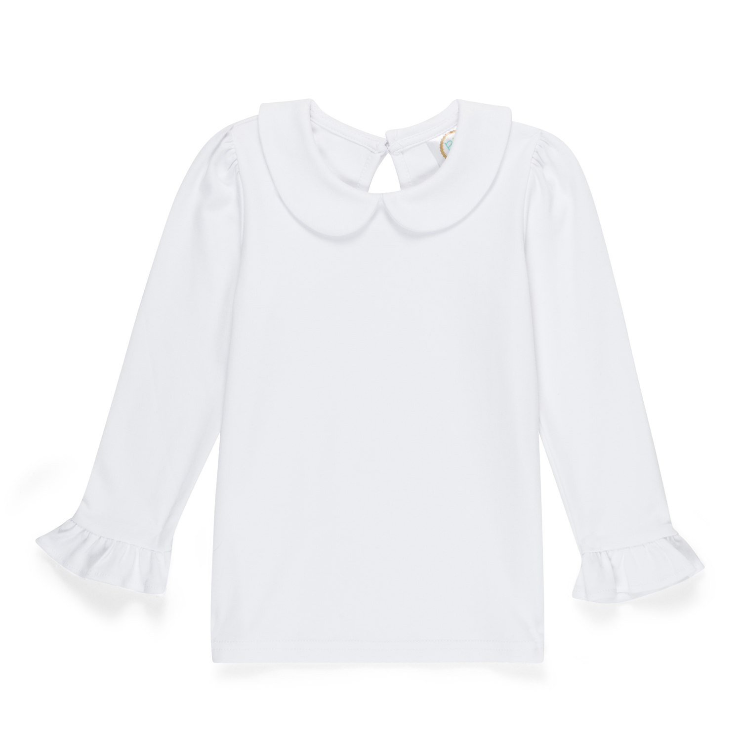 Blank Girl's Long Sleeve Peter Pan Collar Tee