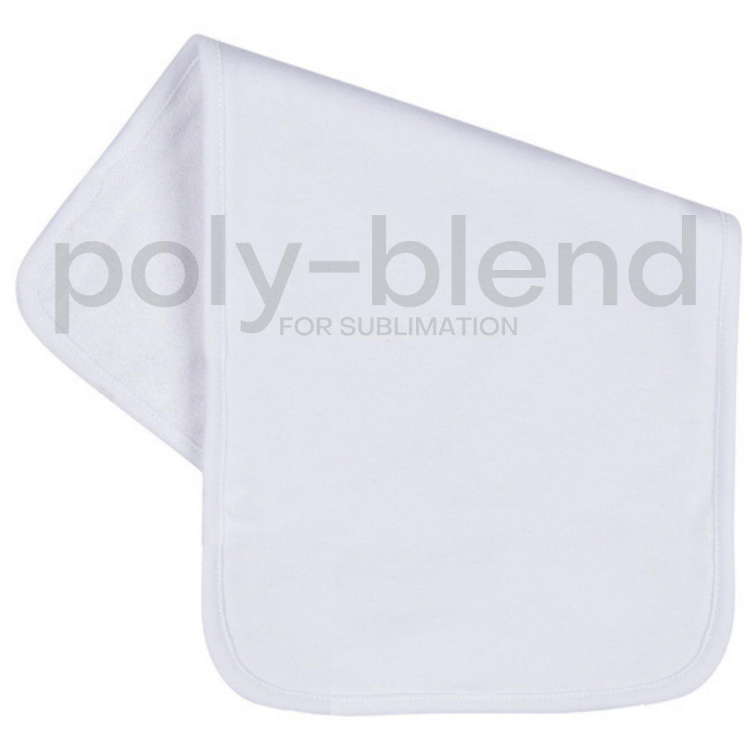 *Sublimation Blanks* Blank Infant Burp Cloth - Plain - Poly Blend