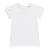 Blank Girl's Short Sleeve Peter Pan Collar Tee