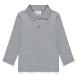 Blank Boy's Long Sleeve Polo Style Collared Shirt