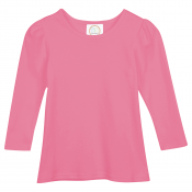 Blank Girl's Long Sleeve Plain Tee (No Ruffle)