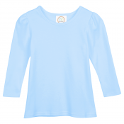 Blank Girl's Long Sleeve Plain Tee (No Ruffle)