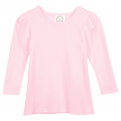 Blank Girl's Long Sleeve Plain Tee (No Ruffle)