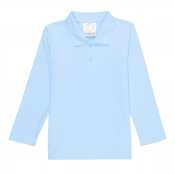 Blank Boy's Long Sleeve Polo Style Collared Shirt