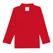 Blank Boy's Long Sleeve Polo Style Collared Shirt