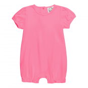 Blank Girl's Puff Sleeved Ruffle Leg Romper