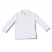 Blank Boy's Long Sleeve Polo Style Collared Shirt