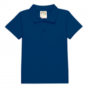 Blank Boy's Short Sleeve Polo Style Collared Shirt