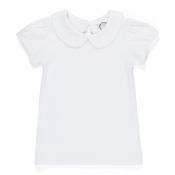 Blank Girl's Short Sleeve Peter Pan Collar Tee