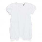Blank Girl's Puff Sleeved Ruffle Leg Romper