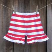 IMPERFECT Girl's Striped Ruffle Shorts