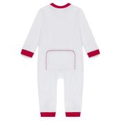 Blank Infant Boy's Drop Flap Gingham Trim Unionsuit Playsuit