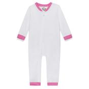 Blank Infant Girl's Drop Flap Gingham Ruffle Trim Unionsuit Playsuit