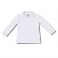 IMPERFECT Blank Boy's Long Sleeve Polo Style Collared Shirt