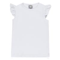 Blank Girl's Flutter Sleeve Tee Shirt