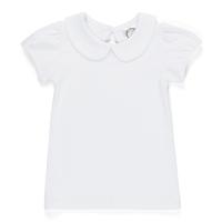 Blank Girl's Short Sleeve Peter Pan Collar Tee