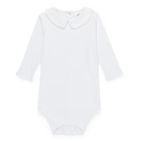 Blank Boy's Long Sleeve Peter Pan Collar Infant Bodysuit