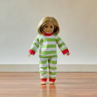 IMPERFECT Blank Christmas Pajamas - 18 INCH DOLL