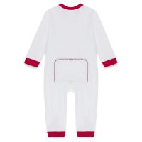 Blank Infant Boy's Drop Flap Gingham Trim Unionsuit Playsuit