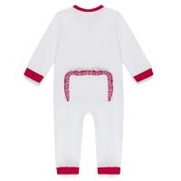 Blank Infant Girl's Drop Flap Gingham Ruffle Trim Unionsuit Playsuit