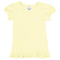 Blank Girl's Short Sleeve Ruffle Tee Shirt