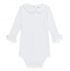 Blank Girl's Long Sleeve Peter Pan Collar Infant Bodysuit Blank Girl's Long Sleeve Peter Pan Collar Infant Bodysuit