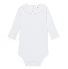 Blank Boy's Long Sleeve Peter Pan Collar Infant Bodysuit Blank Boy's Long Sleeve Peter Pan Collar Infant Bodysuit