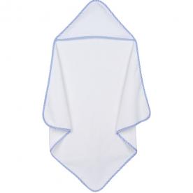 IMPERFECT Blank Infant Hooded Towel with Gingham Trim