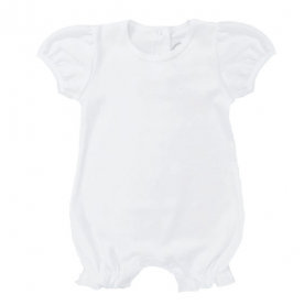 IMPERFECT Blank Girl's Short Sleeved Ruffle Romper
