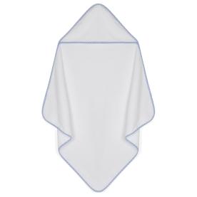 Blank Infant Hooded Towel with Gingham Trim