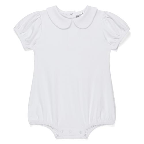 Blank Girl's Short Puff Sleeved Peter Pan Bubble