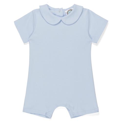 Blank Boy's Short Sleeved Peter Pan Romper