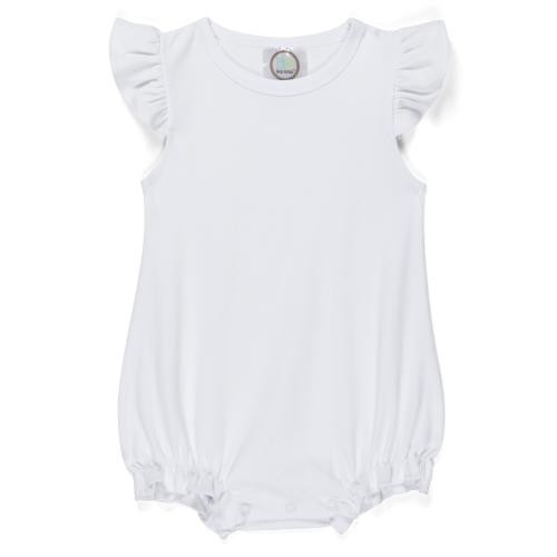 Blank Girl's Flutter Sleeved Bubble