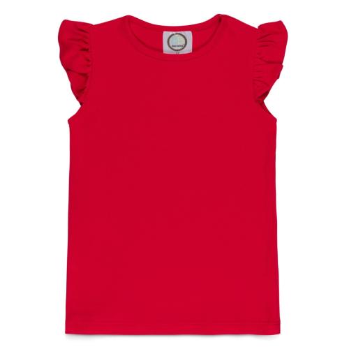 Blank Girl's Flutter Sleeve Tee Shirt