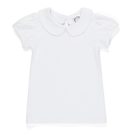 Blank Girl's Short Sleeve Peter Pan Collar Tee