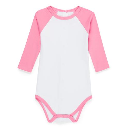 Blank Unisex Long Sleeve Raglan Infant Bodysuit