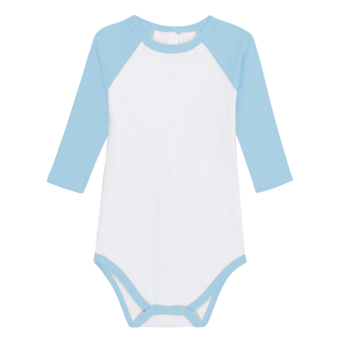 Blank Unisex Long Sleeve Raglan Infant Bodysuit