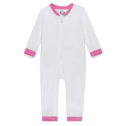 Blank Infant Girl's Drop Flap Gingham Ruffle Trim Unionsuit Playsuit